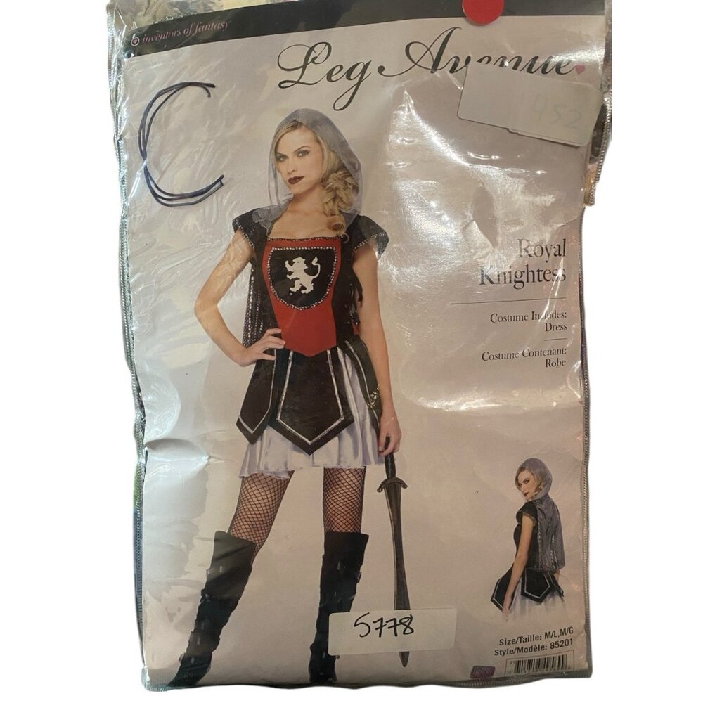 Leg Avenue Royal Knightess Medieval Adult Woman Costume M-L Halloween Party